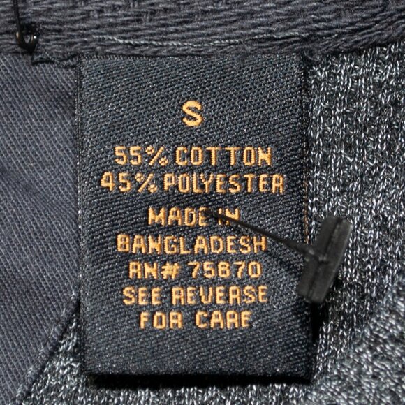 NEW Thread & Cloth Ribbed Henley Shirt Mens Small S Gray Long Sleeve T Tee 0113X - Picture 5 of 5